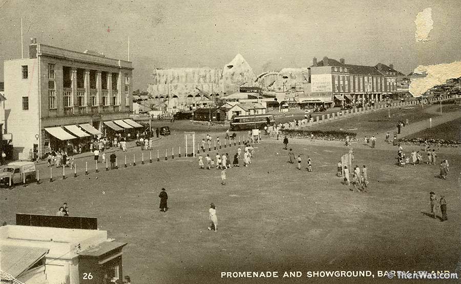 Old view of the prom and scenic railway, possible 1940s or 1950s